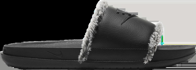 Сандалии Nike Wmns OffCourt Leather Slide 'Black Fur', черный