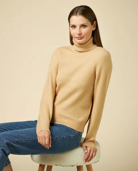 Женский свитер с высоким воротником NICE&CHIC, голубой