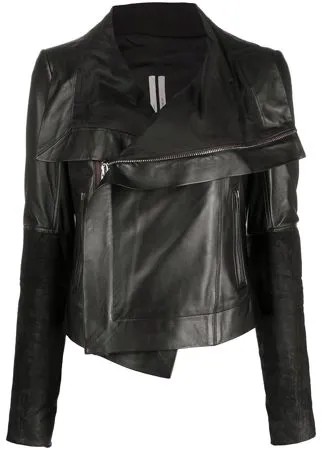 Rick Owens байкерская куртка Larry с драпировкой
