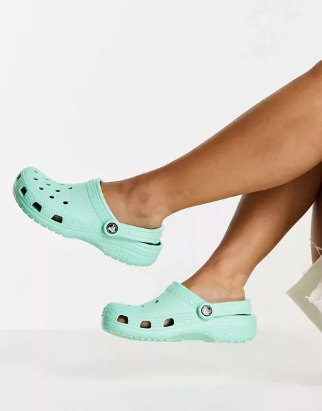 Классические туфли Crocs фисташкового цвета