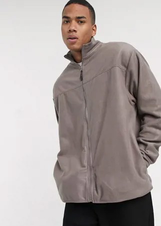 Светло-коричневая флисовая oversized-олимпийка ASOS DESIGN-Коричневый цвет
