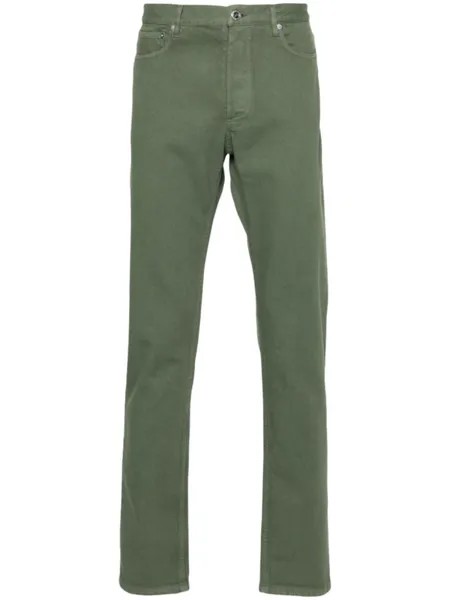 A.P.C. зауженные джинсы средней посадки, зеленый