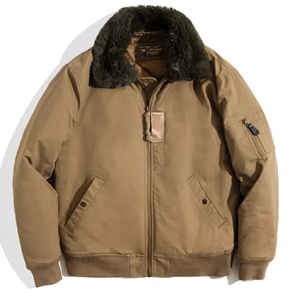 Утолщенный теплый пуховик в стиле милитари с меховым воротником для улицы, мужская зимняя куртка-бомбер Madden, Мужское пальто, европейская уличная одежда