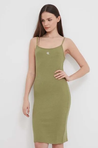 Платье Calvin Klein Jeans, зеленый