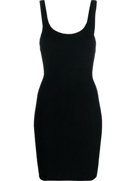 MC2 Saint Barth платье мини Dean из сирсакера, черный