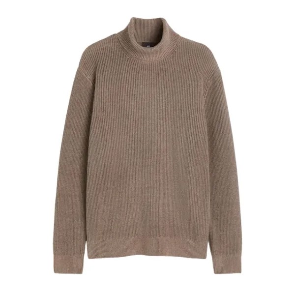 Свитер H&M Regular Fit Turtleneck, светло-коричневый