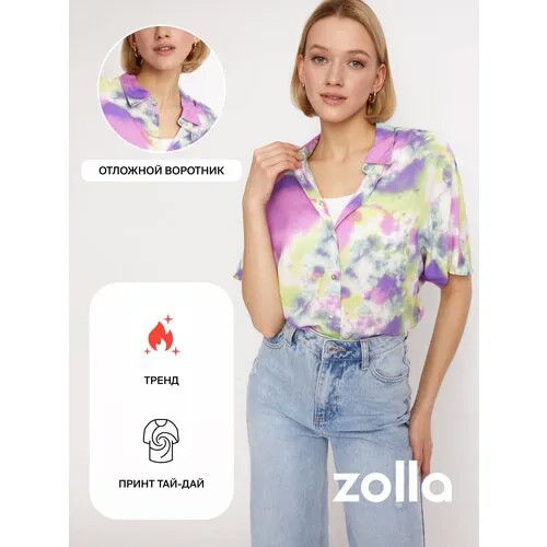 Рубашка Zolla, размер S, мультиколор