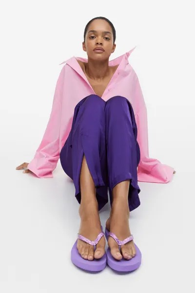 Шлепки H&M, фиолетовый