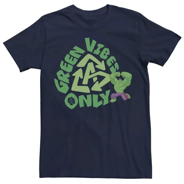 Мужская футболка Green Vibes Only с изображением Мстителей и Халка в честь Дня Земли Marvel