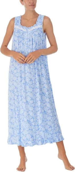 Модальное балетное платье без рукавов Eileen West, цвет Blue Ground Floral