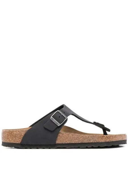 Birkenstock шлепанцы с пряжками, черный