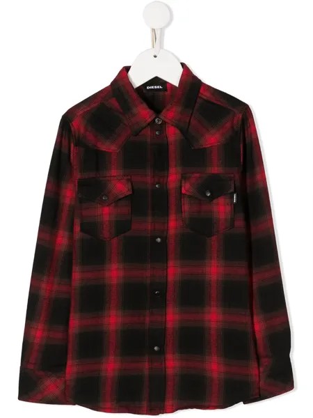 Diesel Kids рубашка в клетку