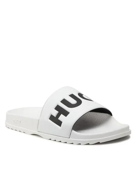 Шлепанцы мужские HUGO BOSS Match 50471366 10224398 01 белые 41 EU