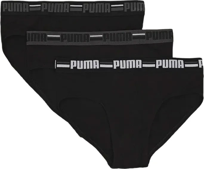 Комплект трусов мужских PUMA Basic Brief Brand Elastic 3P черных S
