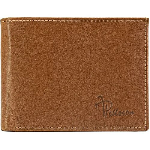 Портмоне Pellecon 113-307-4, фактура гладкая, коричневый