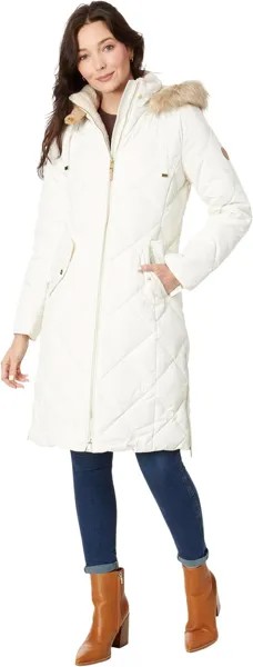 Пуховик LAUREN Ralph Lauren Diamond Puffer Detachable Hoodie, цвет Cream