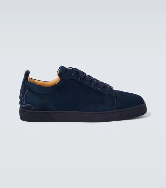 Замшевые кроссовки Louis Junior Fun Christian Louboutin, синий