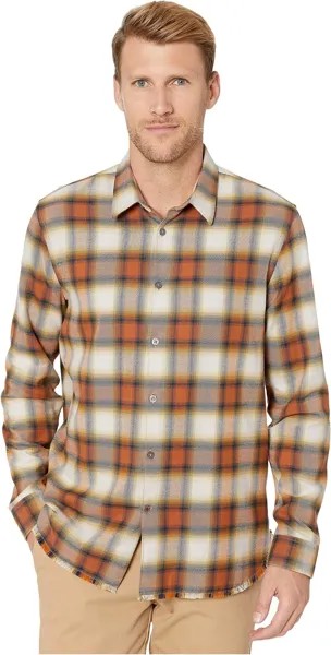 Рубашка John Varvatos Randy Long Sleeve Sport Shirt, Button Closure, Long Body, R W665V3B, цвет Burnt Clay