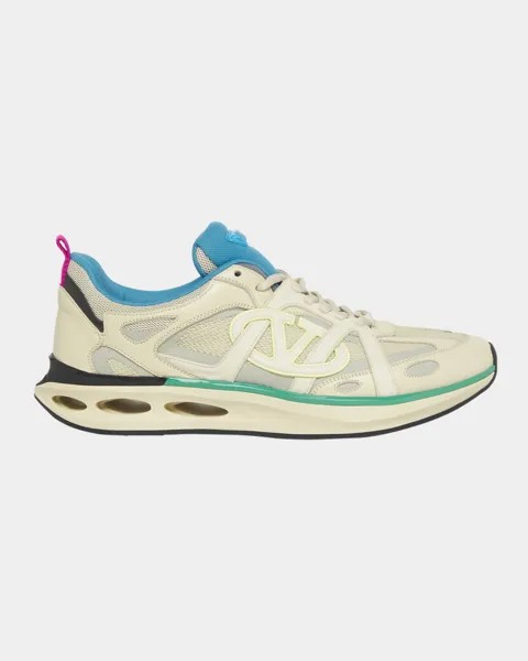 Мужские кроссовки Easy Jog с V-образным логотипом Valentino Garavani, цвет Beige