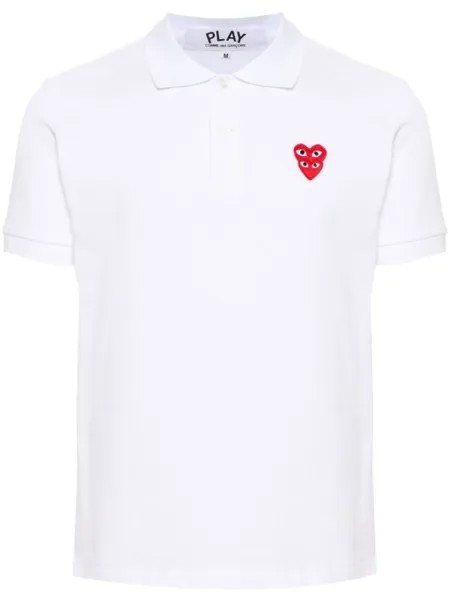 Comme Des Garçons Play рубашка поло с нашивкой, белый