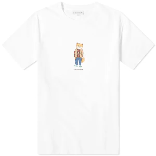 Футболка Maison Kitsune Dressed Fox Regular, белый