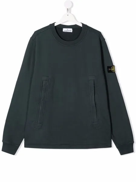 Stone Island Junior толстовка с нашивкой-логотипом