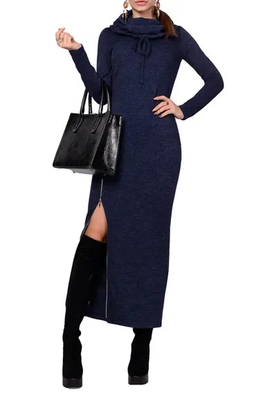 Платье-толстовка женское FRANCESCA LUCINI F14717-1 синее 44