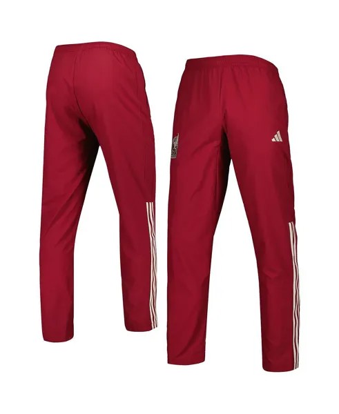 Мужские предматчевые брюки бордового цвета mexico national team aeroready adidas