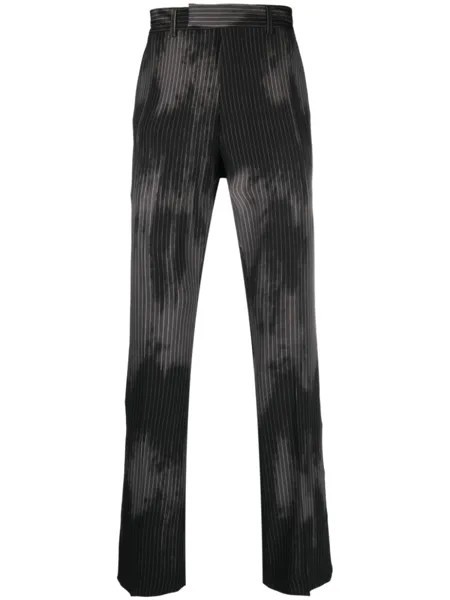 AMIRI расклешенные брюки Sun Faded в тонкую полоску, черный