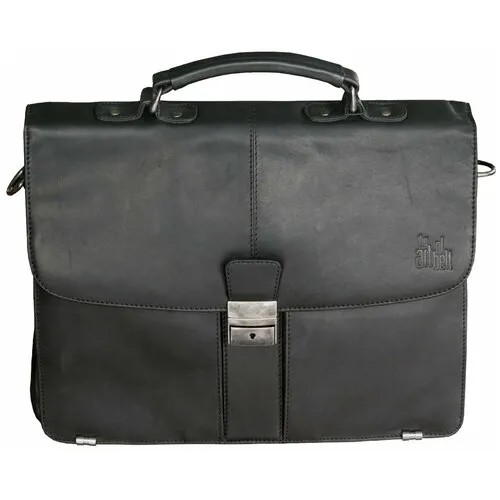 Мужской черный портфель из натуральной кожи LINDENMANN размер: цвет: Черный арт. 80110-10