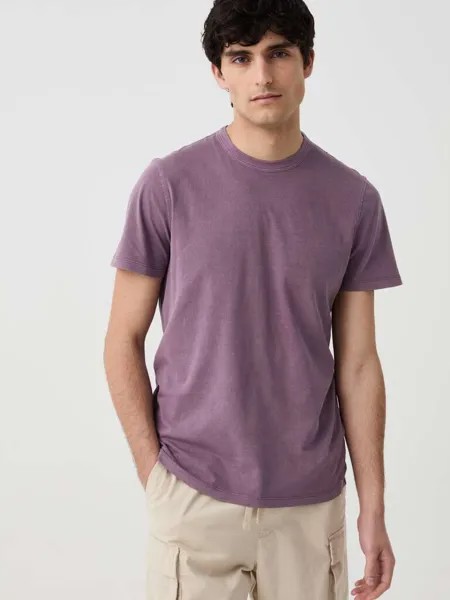 Хлопковая футболка с круглым вырезом Ovs, цвет mauve