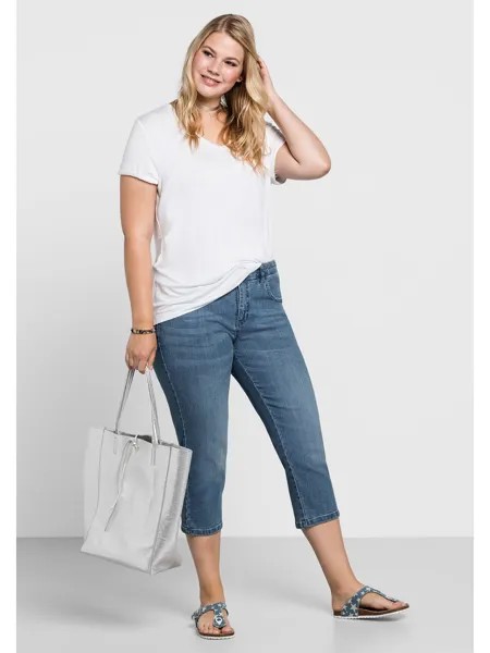 Джинсы sheego Capri, цвет light blue Denim