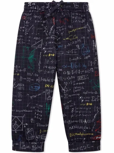 Dolce & Gabbana Kids брюки с эластичным поясом и принтом