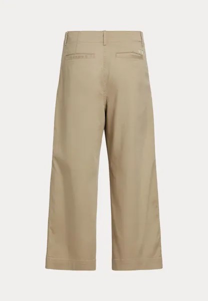 Тканевые брюки CROPPED Ralph Lauren, хаки