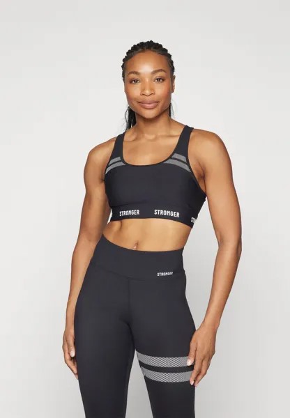 Спортивный бюстгальтер с сильной поддержкой HERO SPORTS BRA Stronger, цвет black