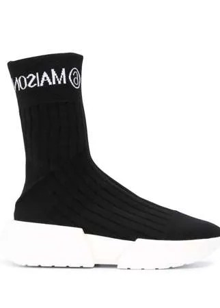 MM6 Maison Margiela кроссовки-носки с логотипом