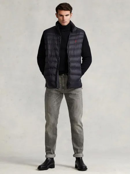 Складной жилет Polo Big & Tall Terra Ralph Lauren, поло черный