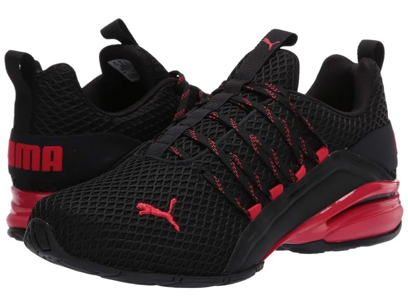 Кроссовки PUMA Men's Axelion Spark Cross-Trainer, Black-High Risk Red, 7