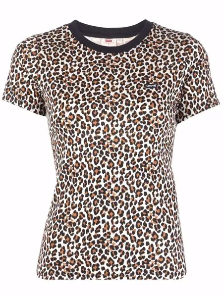Levi's футболка с леопардовым принтом