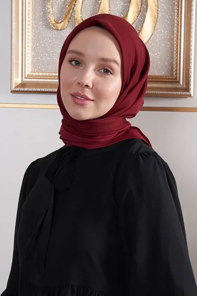 Платок женский MADAME POLO 5691, бордовый (доставка из-за рубежа)