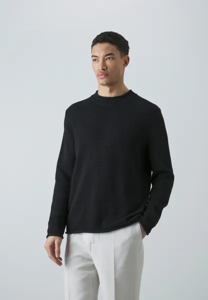 Вязаный свитер ROLLED HEM SWEATER Filippa K, цвет black