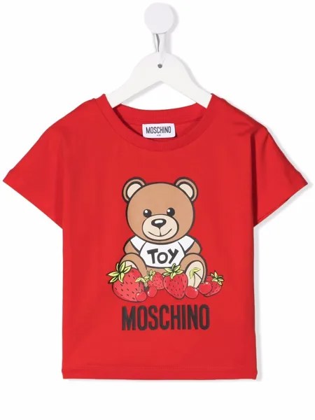 Moschino Kids футболка с принтом Teddy Bear