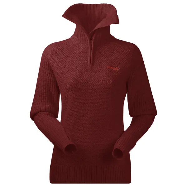 Свитер из мериноса Bergans Ulriken Lady Jumper, цвет Chianti Red