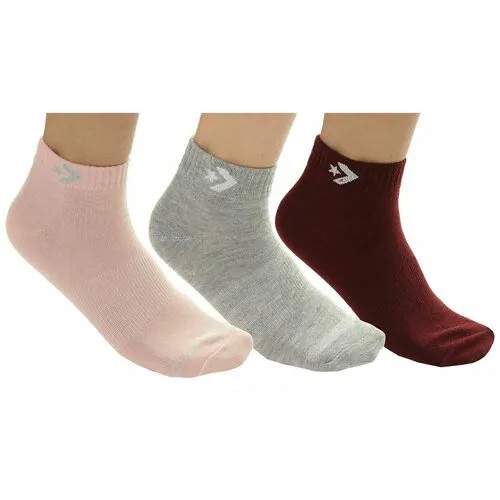 Женские носки Converse укороченные, размер 39/42, мультиколор