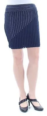 RACHEL ROY Женская темно-синяя юбка-карандаш в полоску выше колена Размер: M
