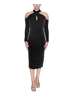 RACHEL RACHEL ROY Женское черное коктейльное платье-футляр до колен с длинными рукавами XS