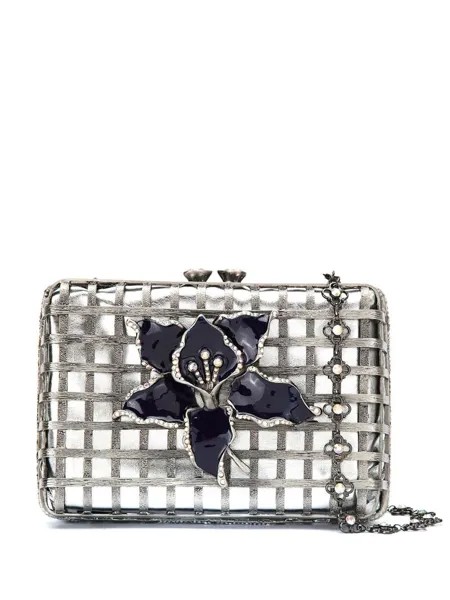 Isla embellished metal clutch