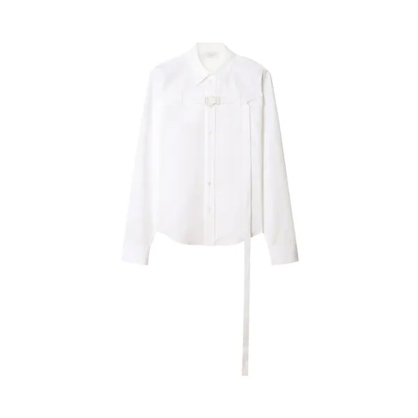 Рубашка Off-White из поплина с пряжкой Белая