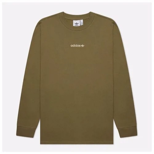 Мужской лонгслив adidas Originals LS Face Graphic оливковый, Размер S