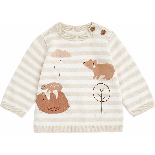 Джемпер mothercare, размер 62, коричневый, бежевый